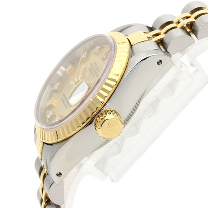 ROLEX DATEJUST 10P Diamond Watches 69173G Stainless Steel/SSxK18YG Ladies