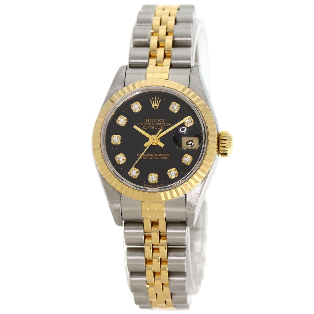 ROLEX DATEJUST 10P Diamond Watches 79173G Stainless Steel/SSxK18YG Ladies