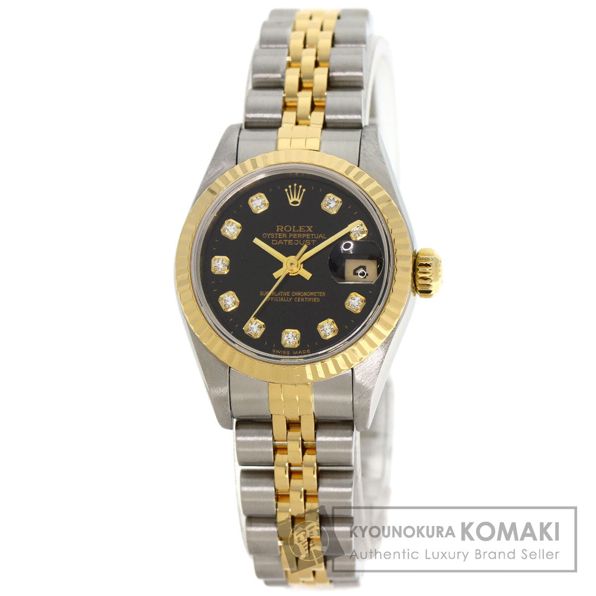 ROLEX DATEJUST 10P Diamond Watches 79173G Stainless Steel/SSxK18YG Ladies