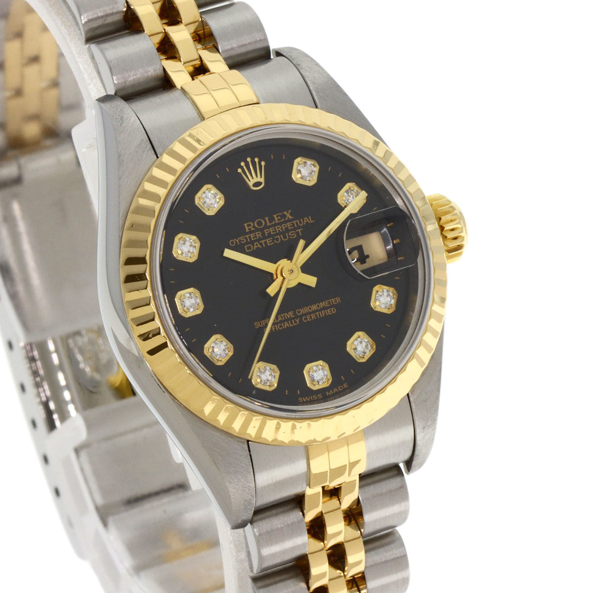 ROLEX DATEJUST 10P Diamond Watches 79173G Stainless Steel/SSxK18YG Ladies