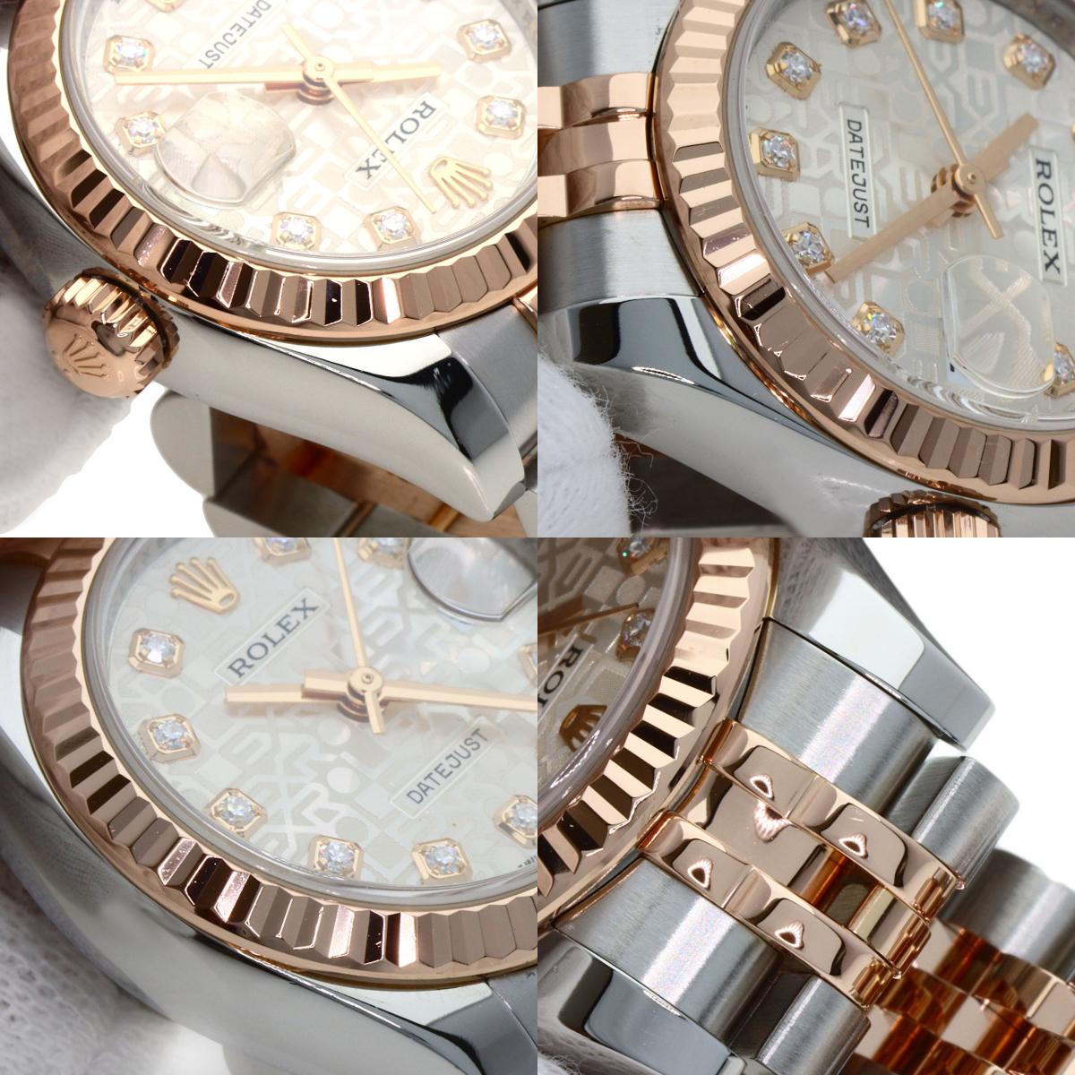 ROLEX DATEJUST 10P Diamond Watches 179171G Stainless Steel/SSxK18PG Ladies