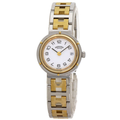 HERMES Clipper Watches Stainless Steel/SSxGP Ladies