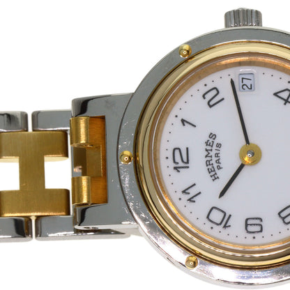 HERMES Clipper Watches Stainless Steel/SSxGP Ladies