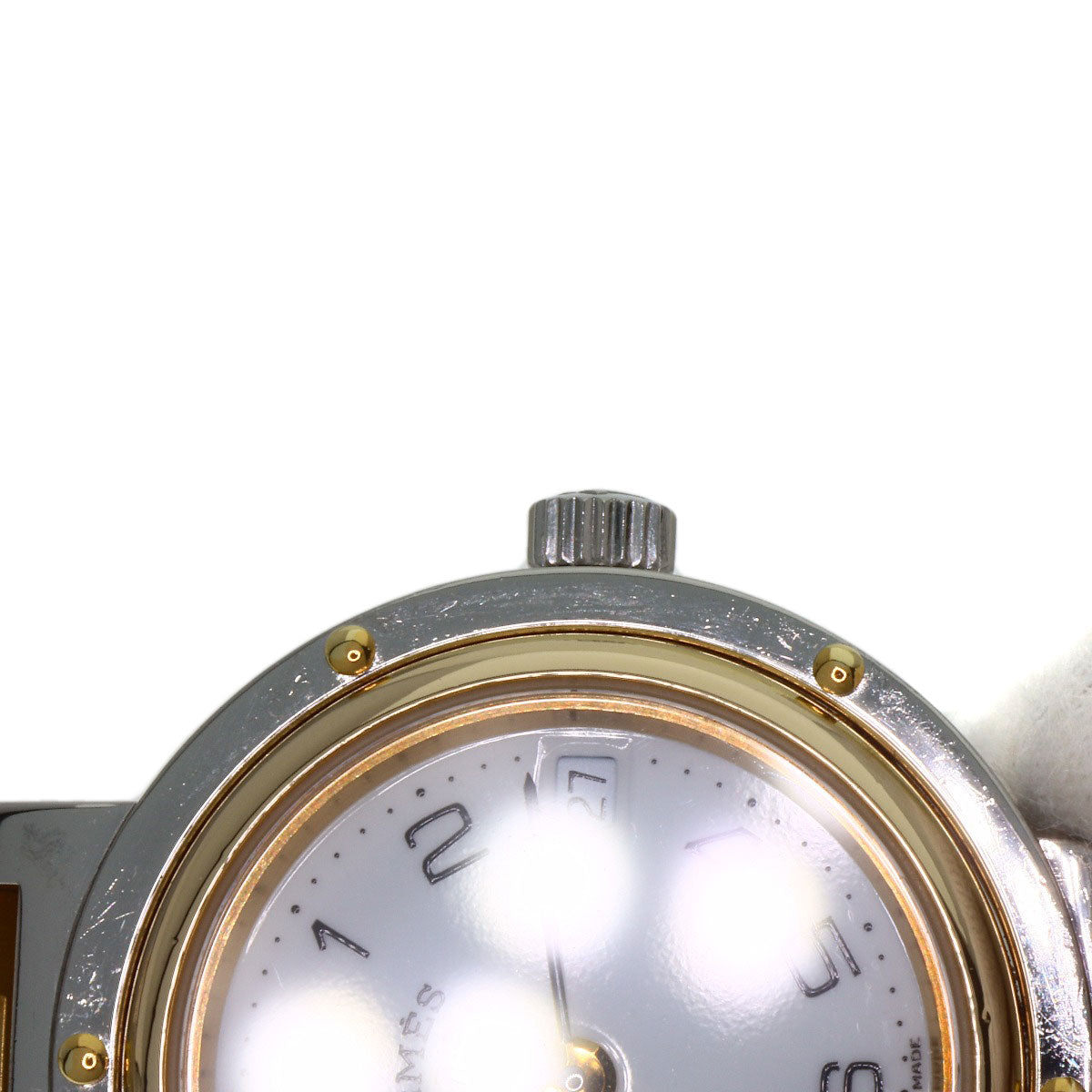 HERMES Clipper Watches Stainless Steel/SSxGP Ladies