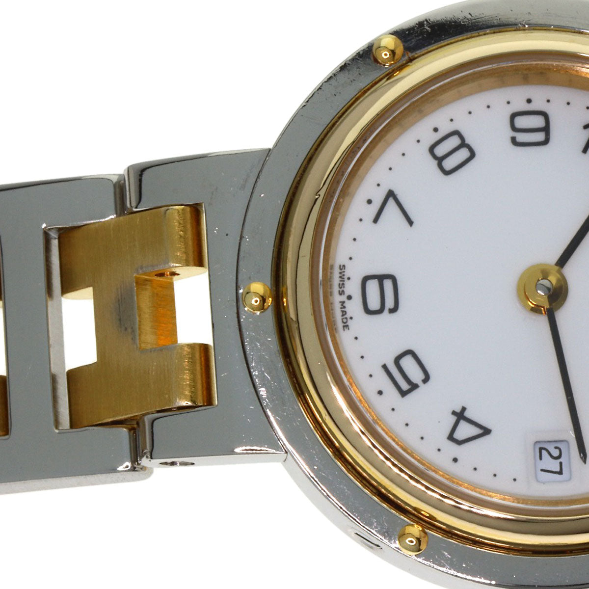 HERMES Clipper Watches Stainless Steel/SSxGP Ladies