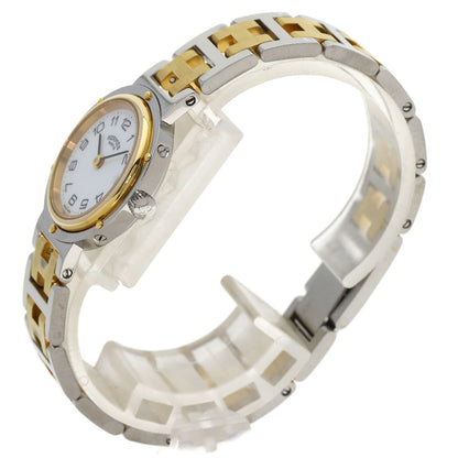 HERMES Clipper Watches Stainless Steel/SSxGP Ladies