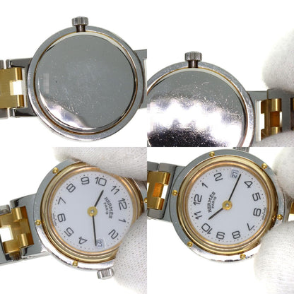 HERMES Clipper Watches Stainless Steel/SSxGP Ladies