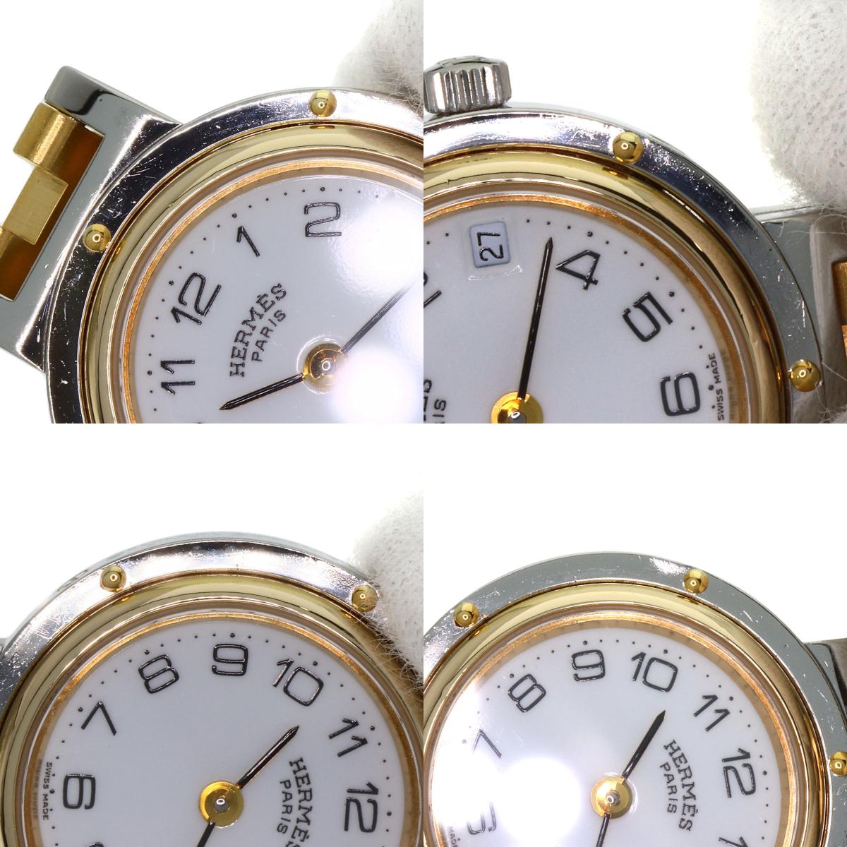 HERMES Clipper Watches Stainless Steel/SSxGP Ladies