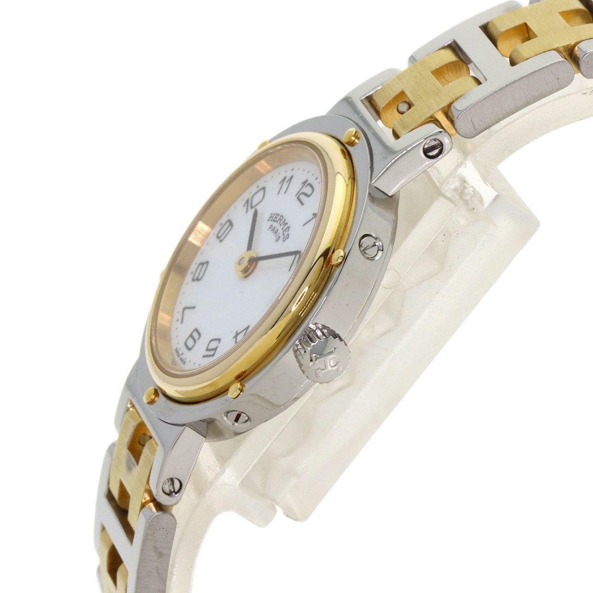 HERMES Clipper Watches Stainless Steel/SSxGP Ladies