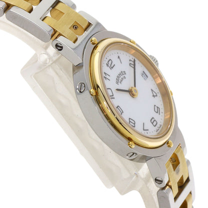 HERMES Clipper Watches Stainless Steel/SSxGP Ladies