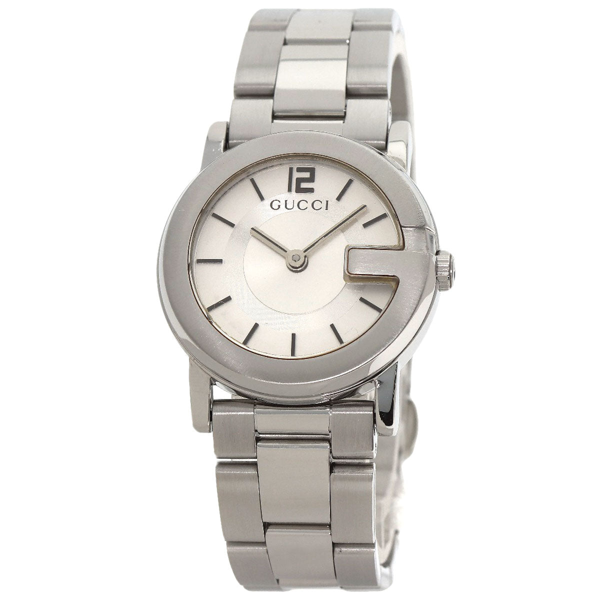 GUCCI Round face Watches 101L Stainless Steel/Stainless Steel Ladies