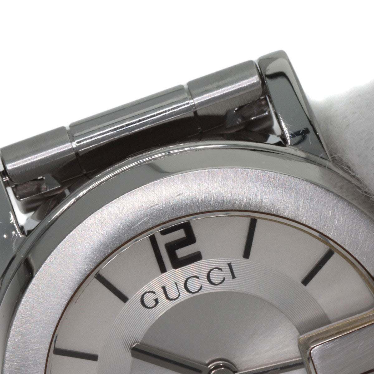 GUCCI Round face Watches 101L Stainless Steel/Stainless Steel Ladies
