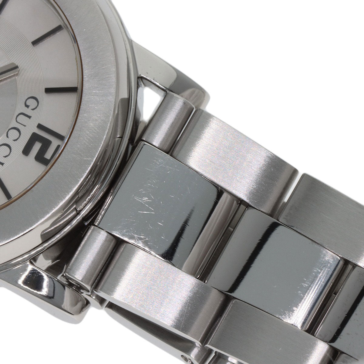 GUCCI Round face Watches 101L Stainless Steel/Stainless Steel Ladies