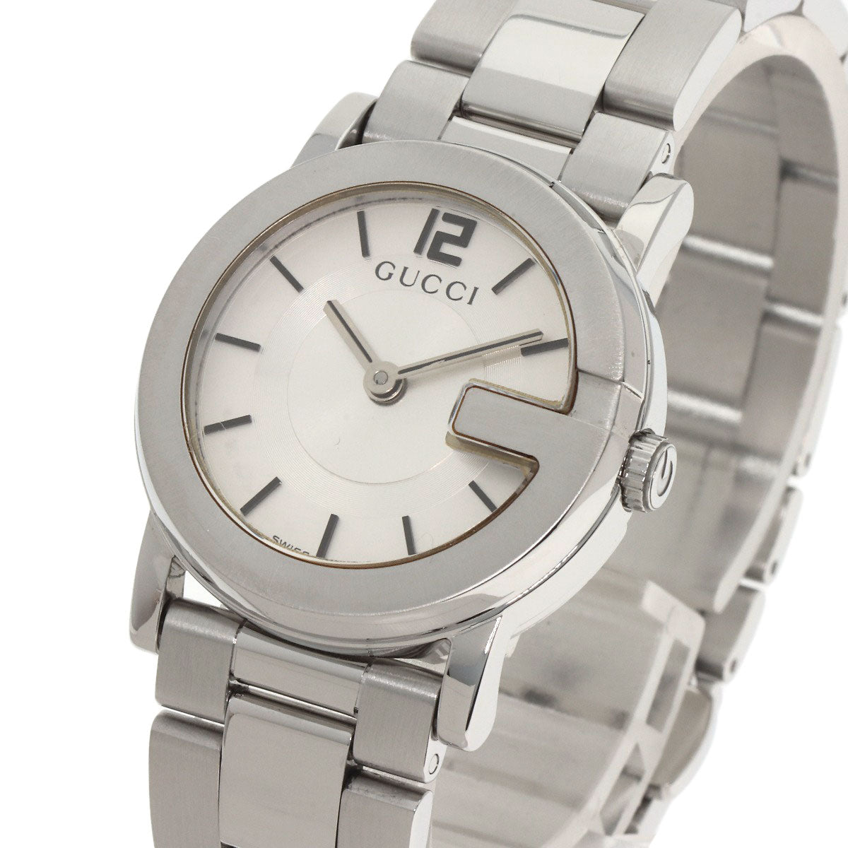 GUCCI Round face Watches 101L Stainless Steel/Stainless Steel Ladies