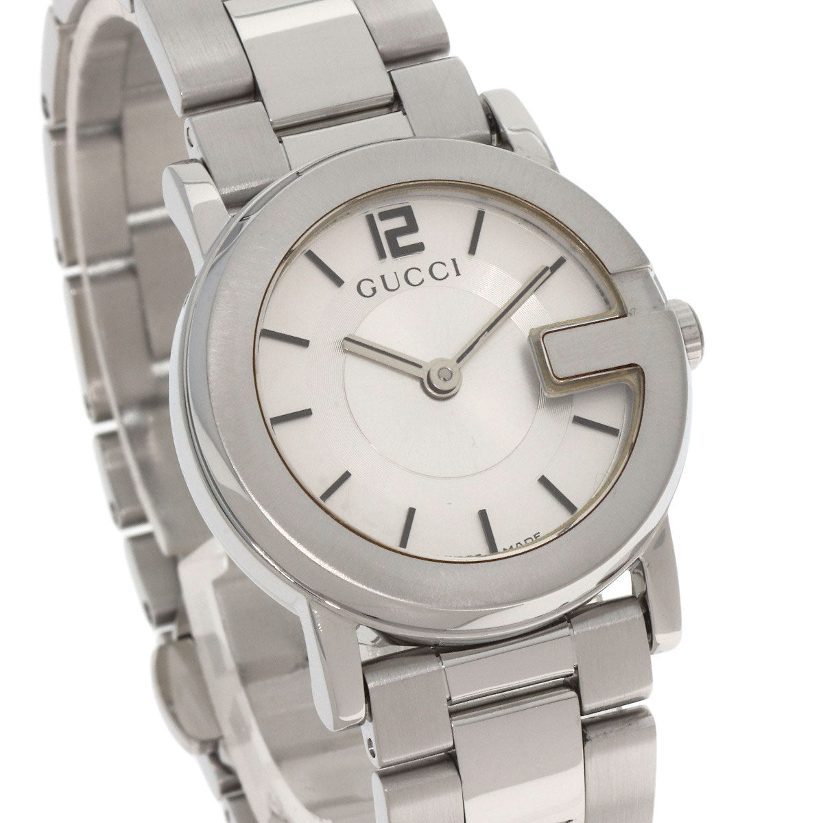 GUCCI Round face Watches 101L Stainless Steel/Stainless Steel Ladies