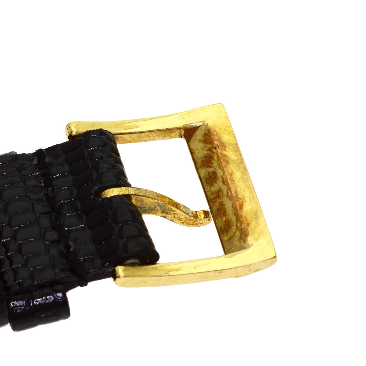 CHRISTIAN DIOR 12P Diamond Watches 59.121.2 Gold Plated/Leather Ladies