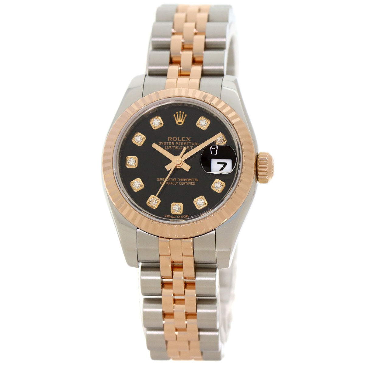 ROLEX DATEJUST 10P Diamond Watches 179171G Stainless Steel/SSxK18PG Ladies