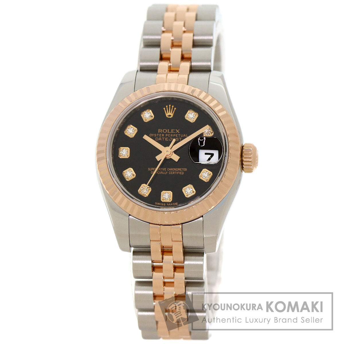ROLEX DATEJUST 10P Diamond Watches 179171G Stainless Steel/SSxK18PG Ladies