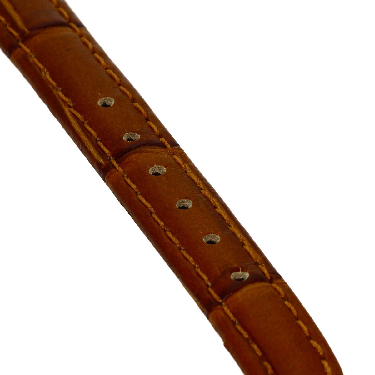FENDI Quadromini Watches 60500L Gold Plated/Leather Ladies