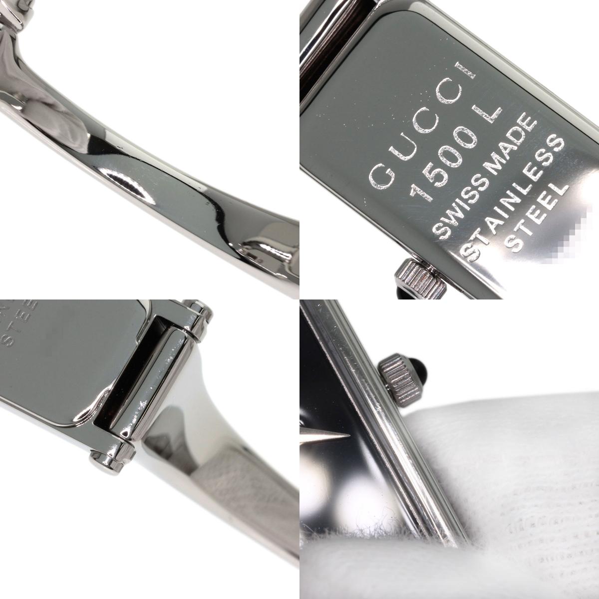 GUCCI Square face Watches 1500L Stainless Steel/Stainless Steel Ladies