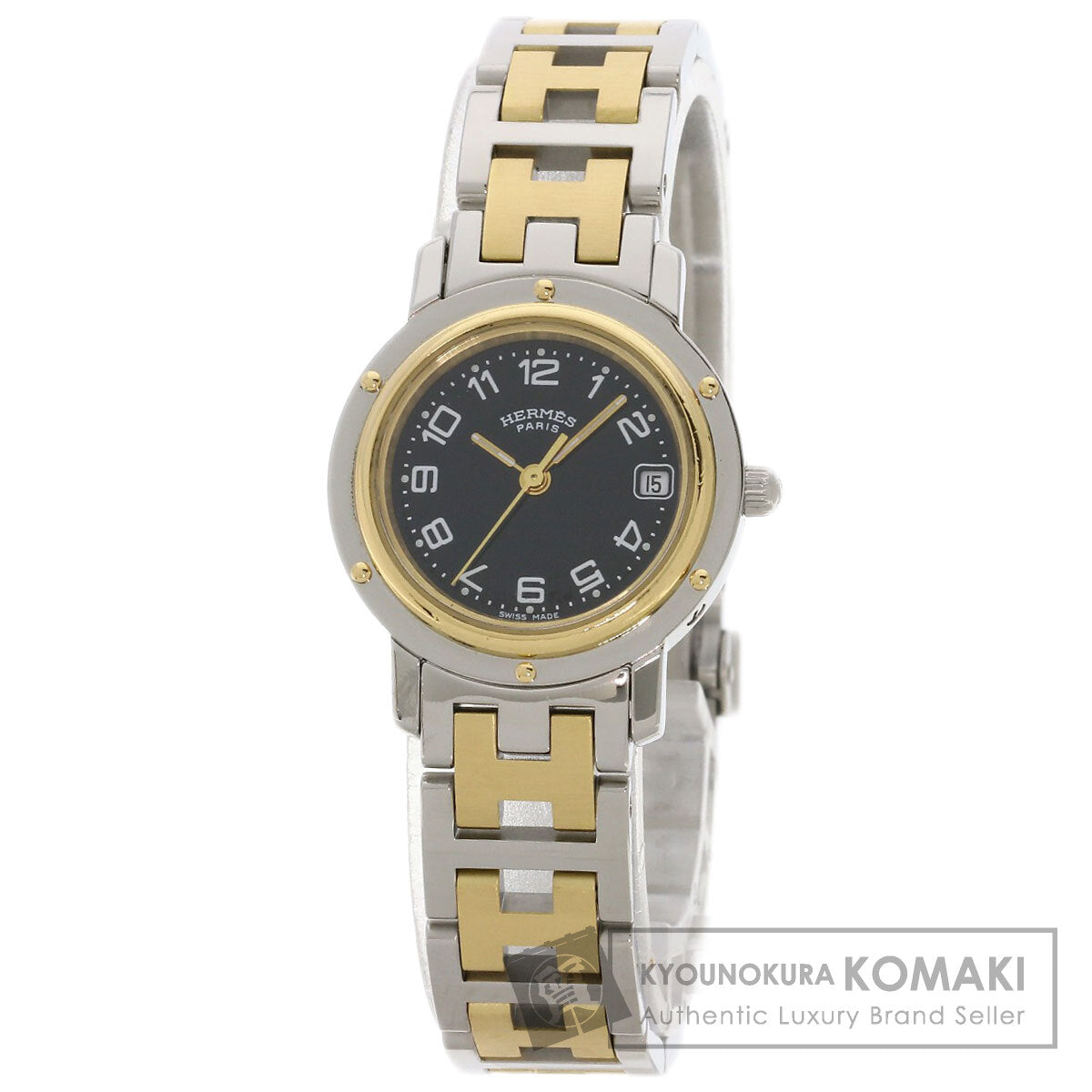 HERMES Clipper Watches CL4.220 Stainless Steel/SSxGP Ladies