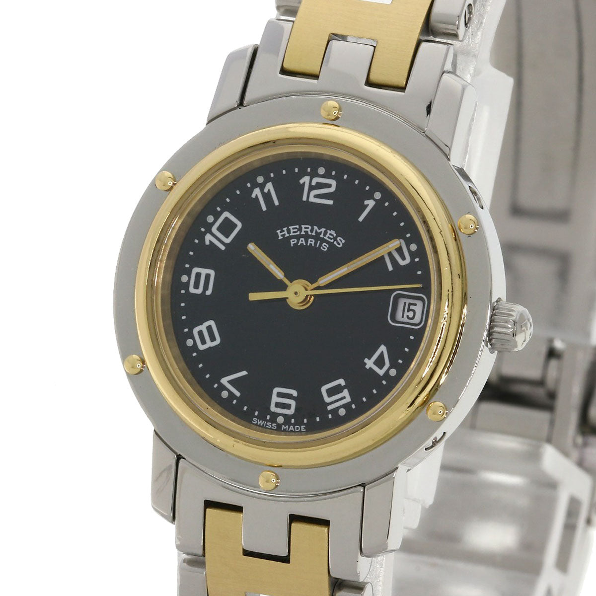 HERMES Clipper Watches CL4.220 Stainless Steel/SSxGP Ladies