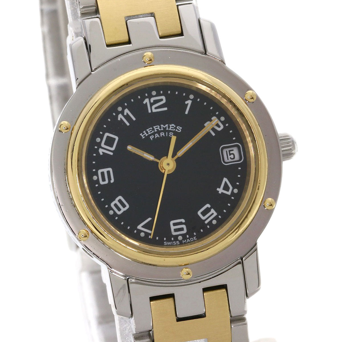 HERMES Clipper Watches CL4.220 Stainless Steel/SSxGP Ladies