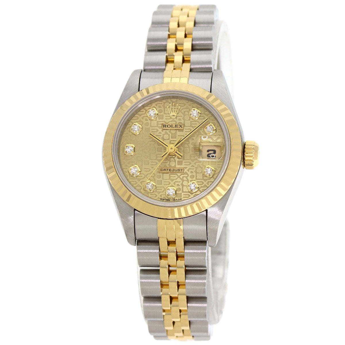 ROLEX DATEJUST 10P Diamond Watches 69173G Stainless Steel/SSxK18YG Ladies