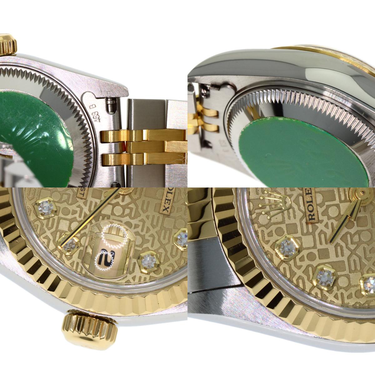 ROLEX DATEJUST 10P Diamond Watches 69173G Stainless Steel/SSxK18YG Ladies