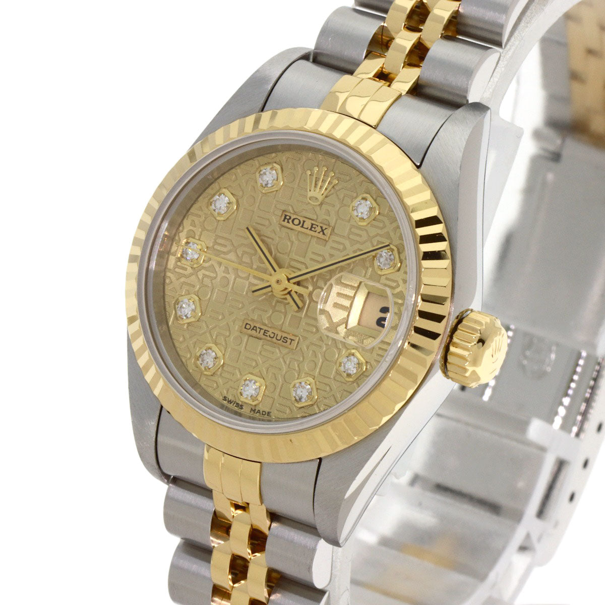 ROLEX DATEJUST 10P Diamond Watches 69173G Stainless Steel/SSxK18YG Ladies