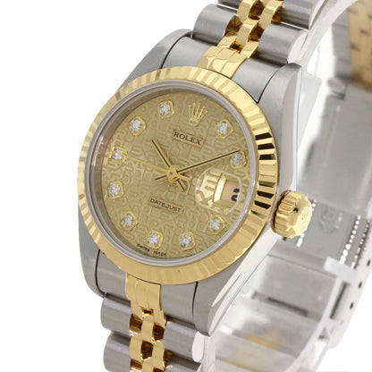 ROLEX DATEJUST 10P Diamond Watches 69173G Stainless Steel/SSxK18YG Ladies
