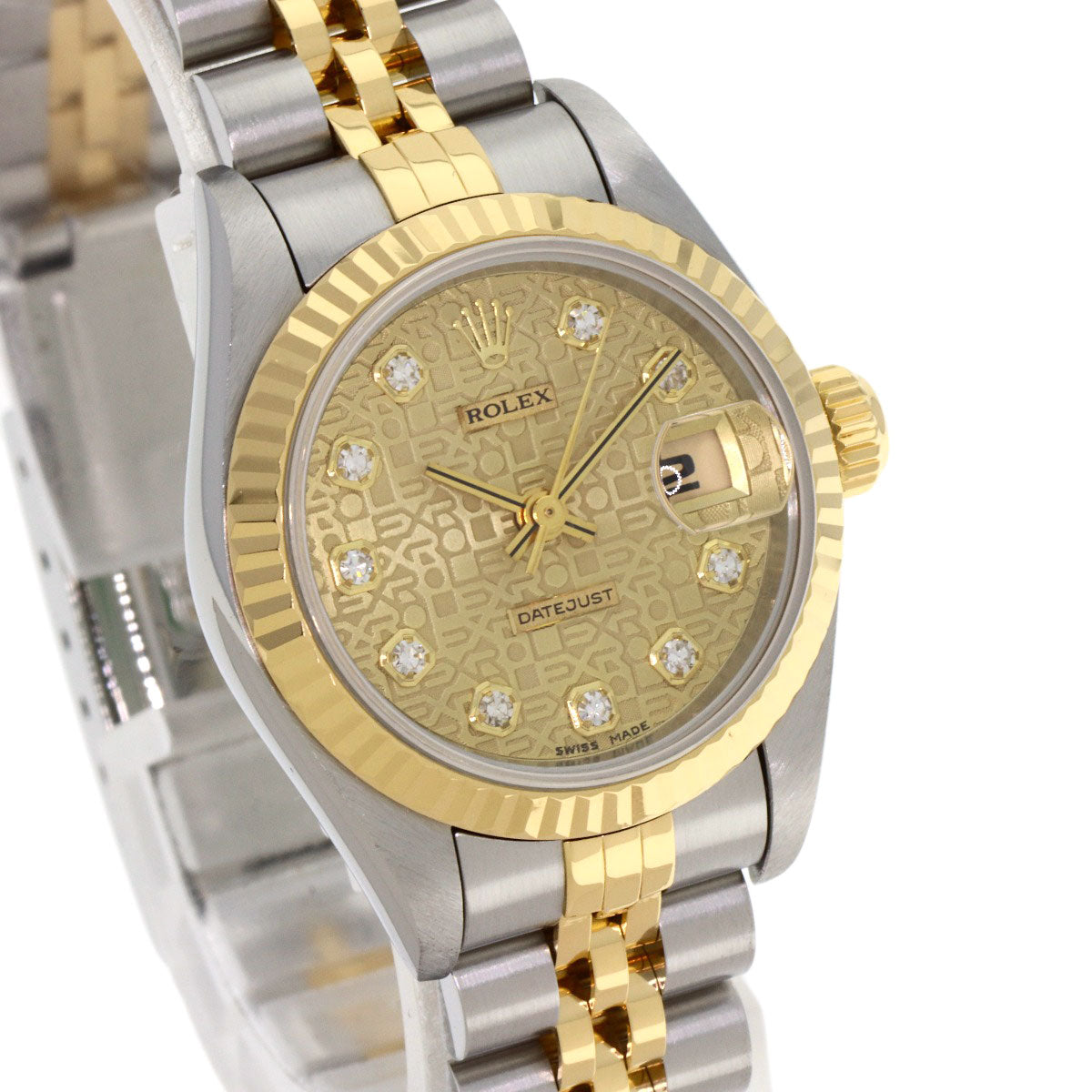 ROLEX DATEJUST 10P Diamond Watches 69173G Stainless Steel/SSxK18YG Ladies