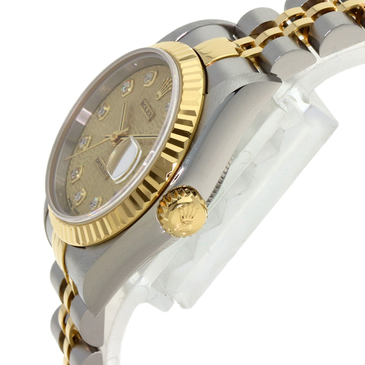 ROLEX DATEJUST 10P Diamond Watches 69173G Stainless Steel/SSxK18YG Ladies