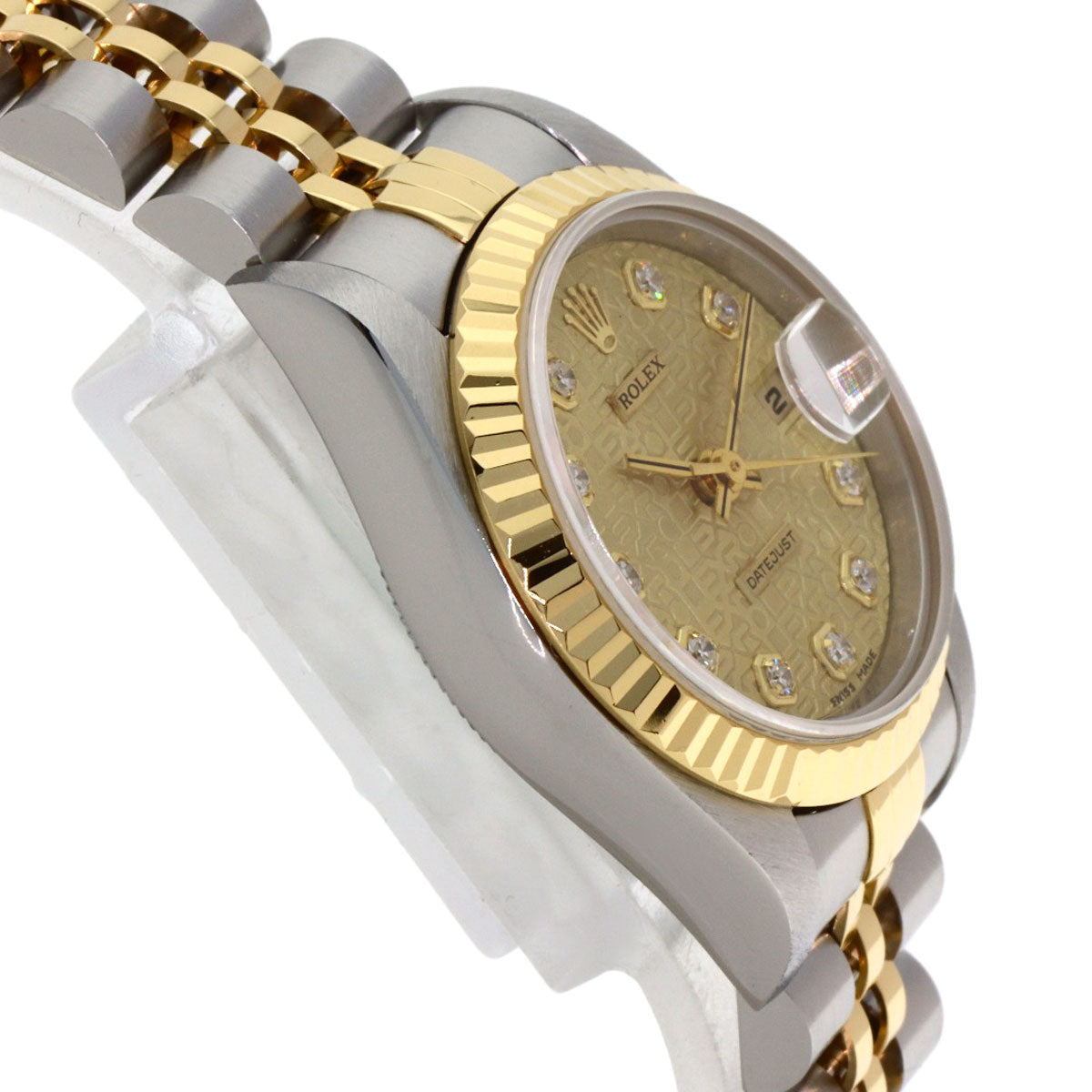 ROLEX DATEJUST 10P Diamond Watches 69173G Stainless Steel/SSxK18YG Ladies