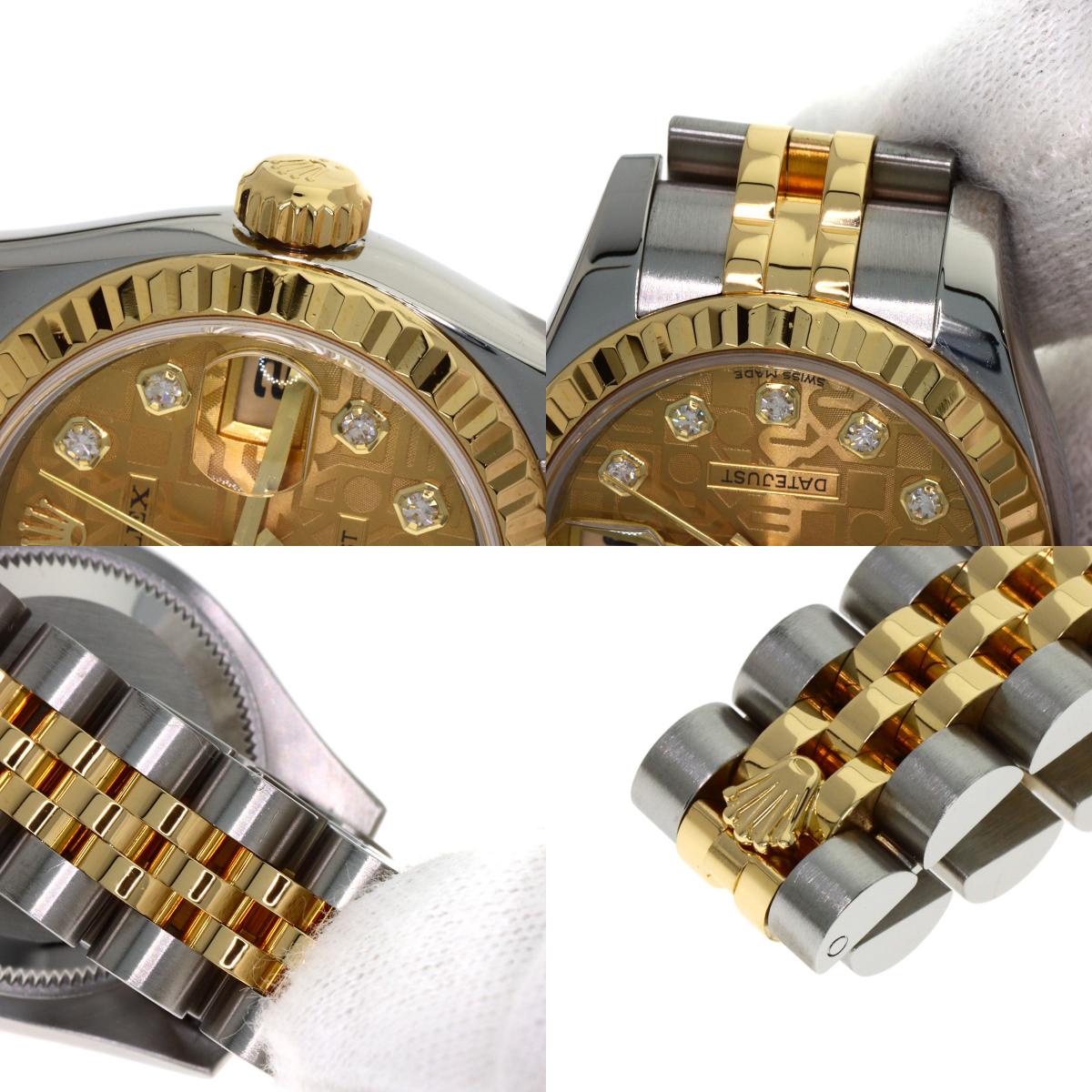 ROLEX DATEJUST 10P Diamond Watches 179173G Stainless Steel/SSxK18YG Ladies