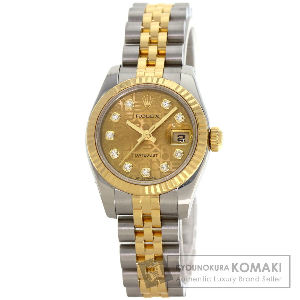 ROLEX DATEJUST 10P Diamond Watches 179173G Stainless Steel/SSxK18YG Ladies