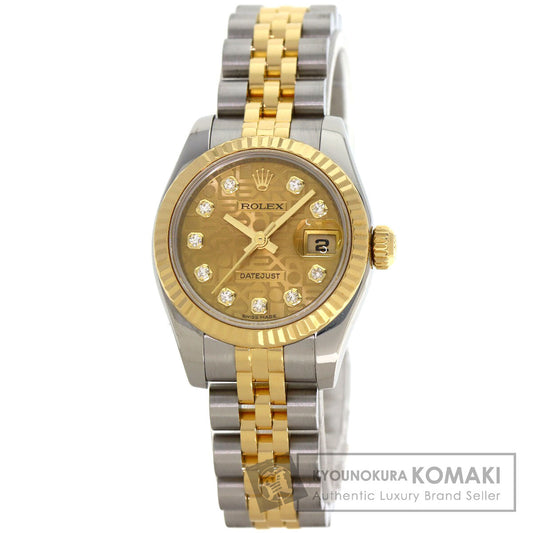 ROLEX DATEJUST 10P Diamond Watches 179173G Stainless Steel/SSxK18YG Ladies