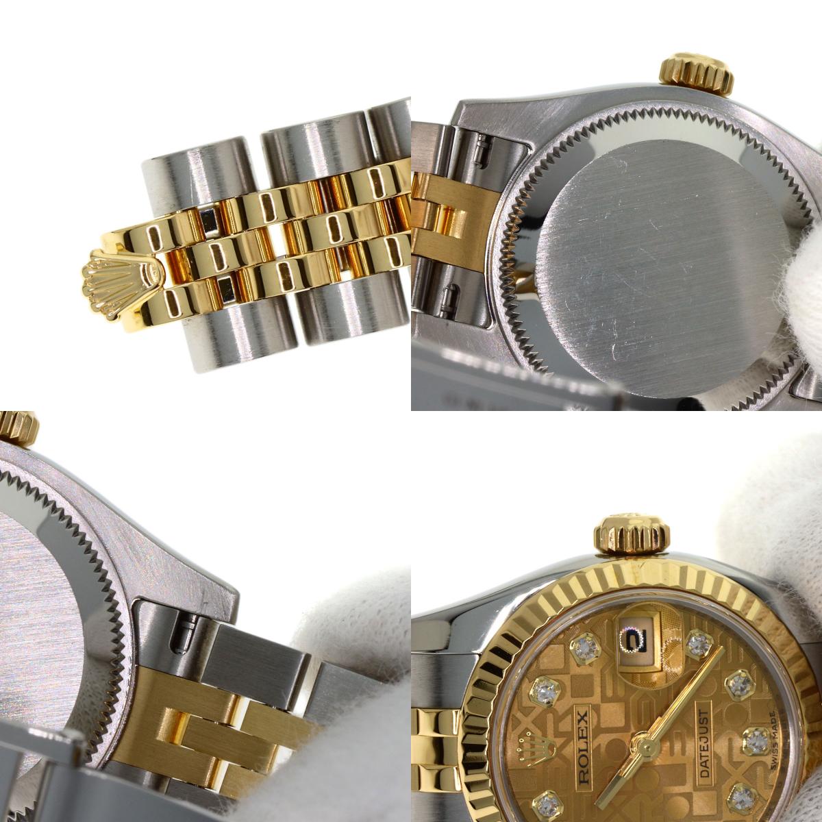 ROLEX DATEJUST 10P Diamond Watches 179173G Stainless Steel/SSxK18YG Ladies