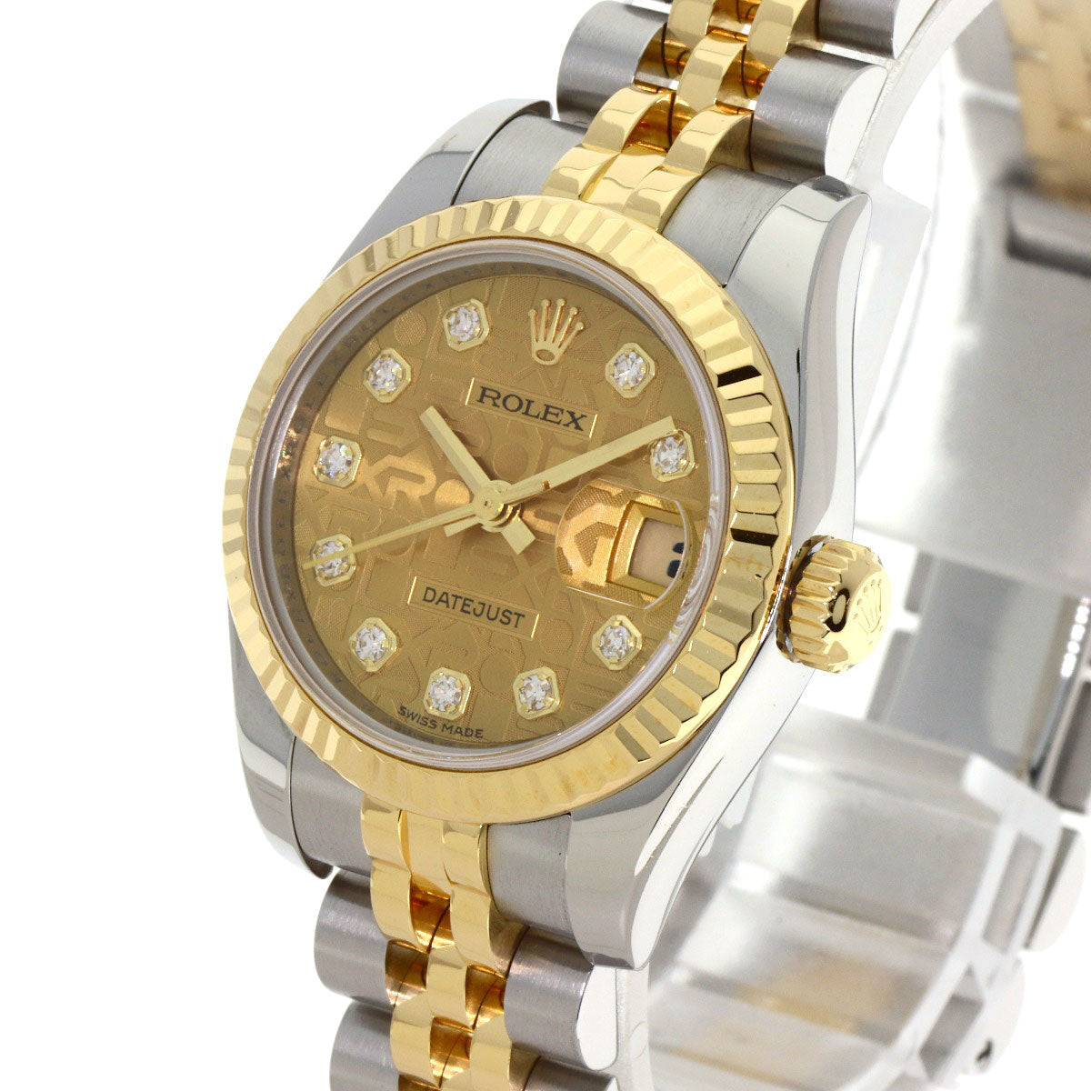 ROLEX DATEJUST 10P Diamond Watches 179173G Stainless Steel/SSxK18YG Ladies