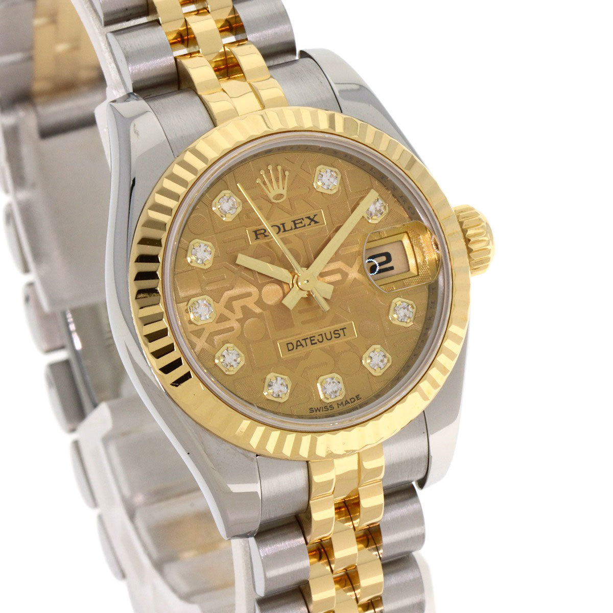 ROLEX DATEJUST 10P Diamond Watches 179173G Stainless Steel/SSxK18YG Ladies