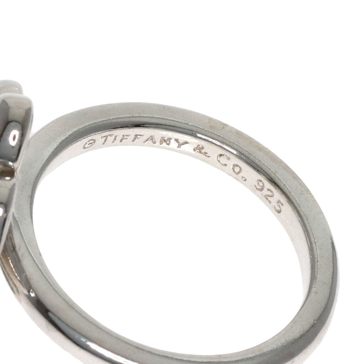 TIFFANY&Co. Open flower Ring Silver Ladies [Used]
