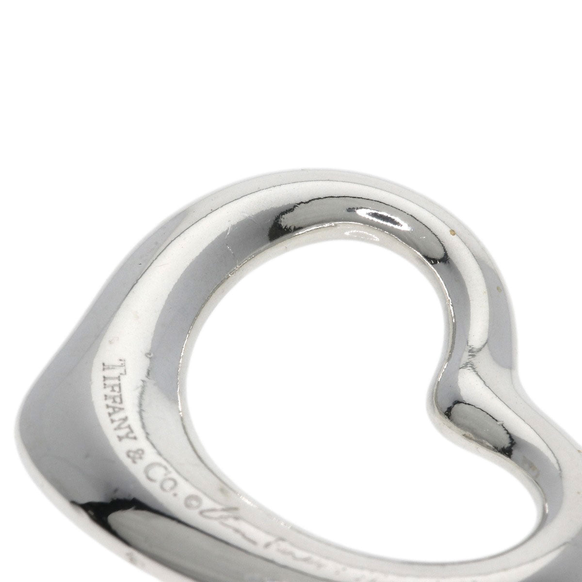 TIFFANY&Co. Open heart Pendant top Silver Ladies [Used]