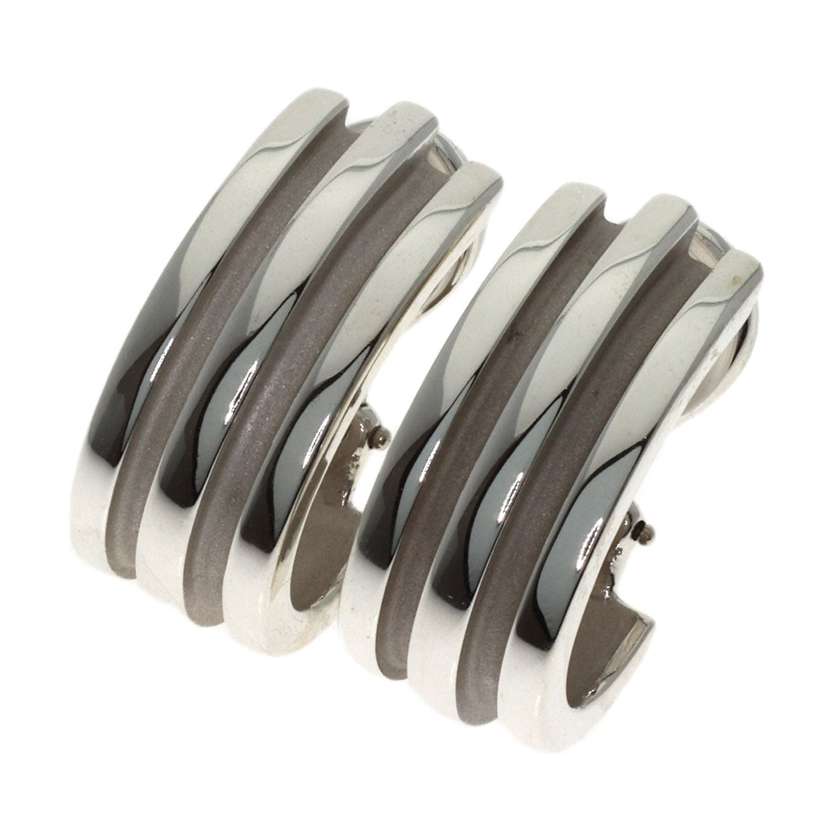 TIFFANY&Co. Grooved double line Earring Silver Ladies [Used]