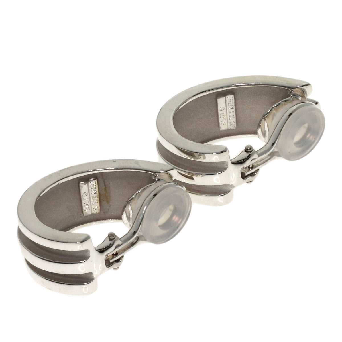 TIFFANY&Co. Grooved double line Earring Silver Ladies [Used]