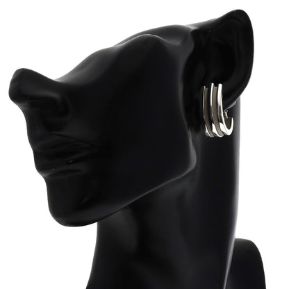 TIFFANY&Co. Grooved double line Earring Silver Ladies [Used]
