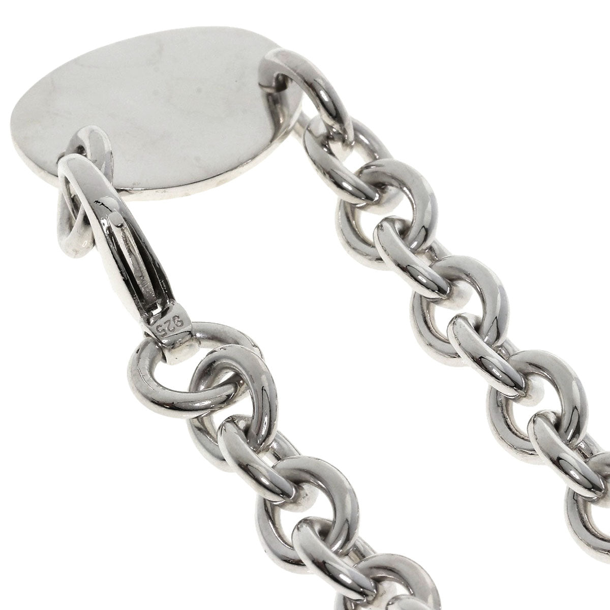 TIFFANY&Co. Return to TIFFANY&Co. Oval Tag Necklace Silver Ladies [Used]