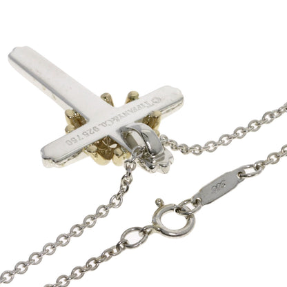 TIFFANY&Co. Signature cross Necklace Silver 18K Yellow GoldLadies [Used]