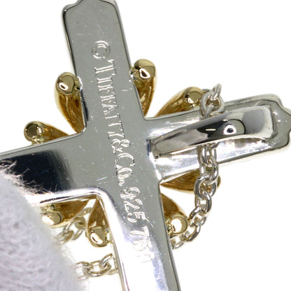 TIFFANY&Co. Signature cross Necklace Silver 18K Yellow GoldLadies [Used]