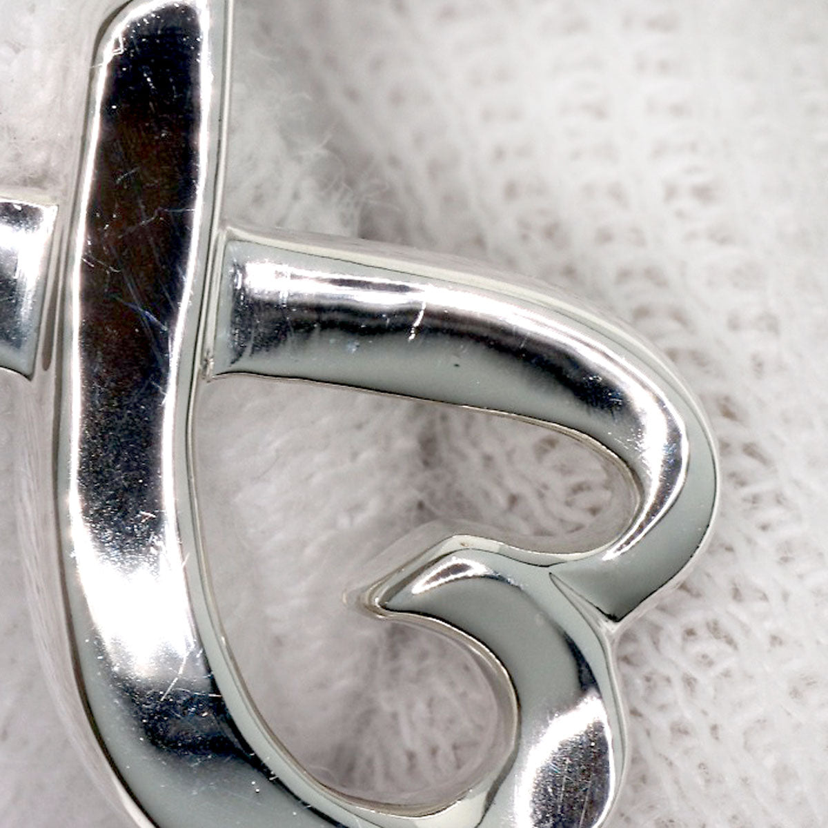 TIFFANY&Co. Loving heart earring Silver Ladies [Used]