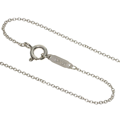 TIFFANY&Co. Logo Cube Enamel Necklace Silver Ladies [Used]